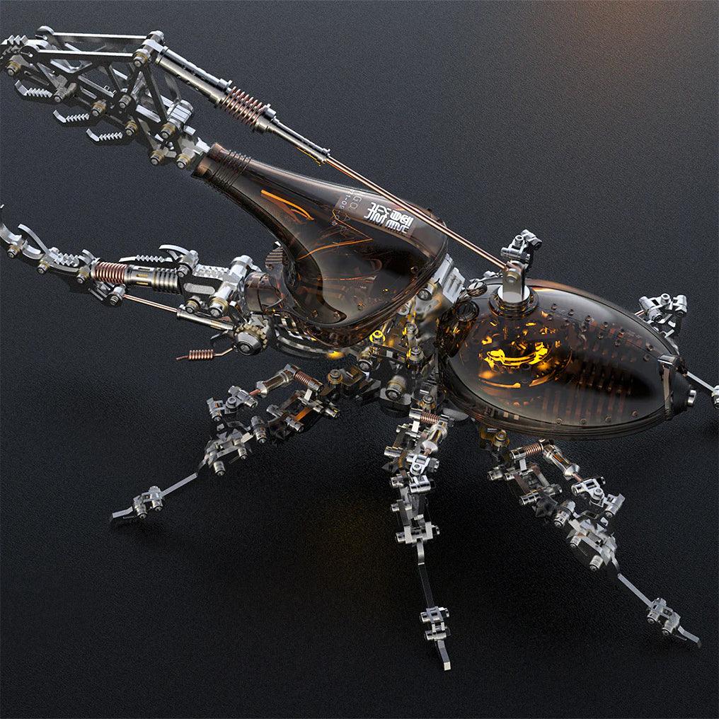 Puzzloria™ | DIY 3D Beetle with Long Horn Metal Model Puzzles Kits - Puzzloria