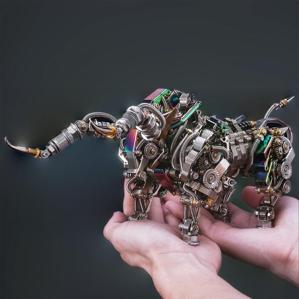 Puzzloria™ | DIY 3D Metal Mechanical Bull Animal Model Assembly Kit 1087Pcs - Puzzloria
