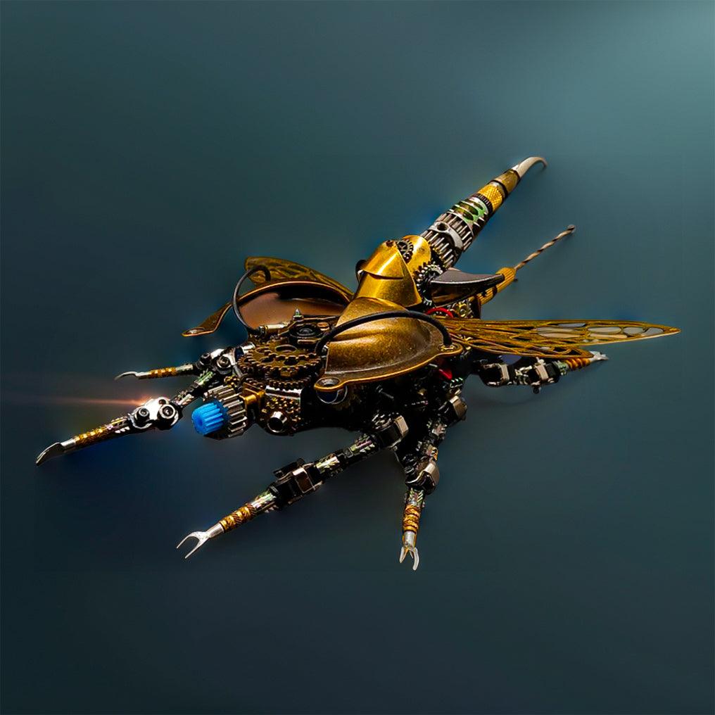 Puzzloria™ | DIY 3D Metal Mechanical Rotatable Beetle Assembly Puzzle Model Kit - Puzzloria