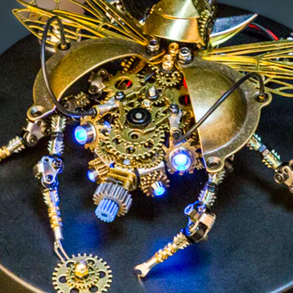 Puzzloria™ | DIY 3D Metal Mechanical Rotatable Beetle Assembly Puzzle Model Kit - Puzzloria