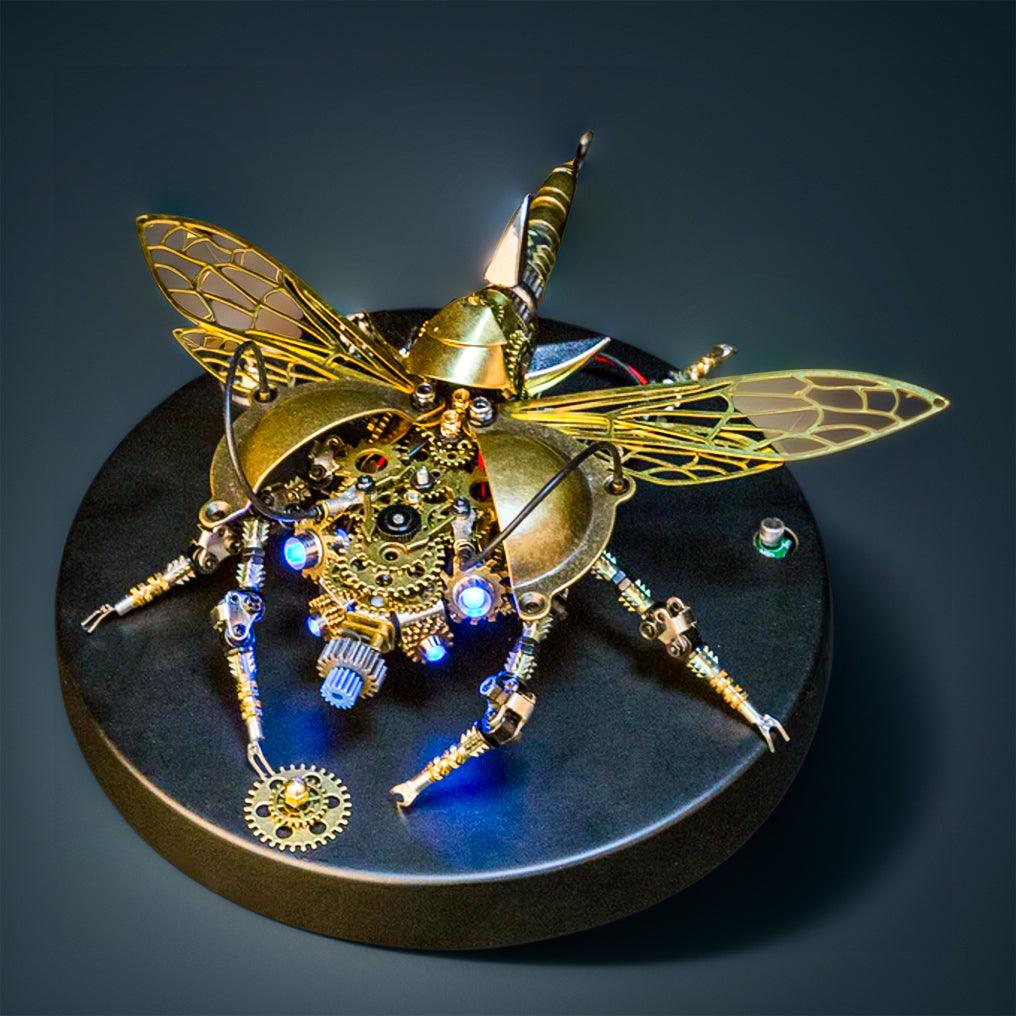 Puzzloria™ | DIY 3D Metal Mechanical Rotatable Beetle Assembly Puzzle Model Kit - Puzzloria