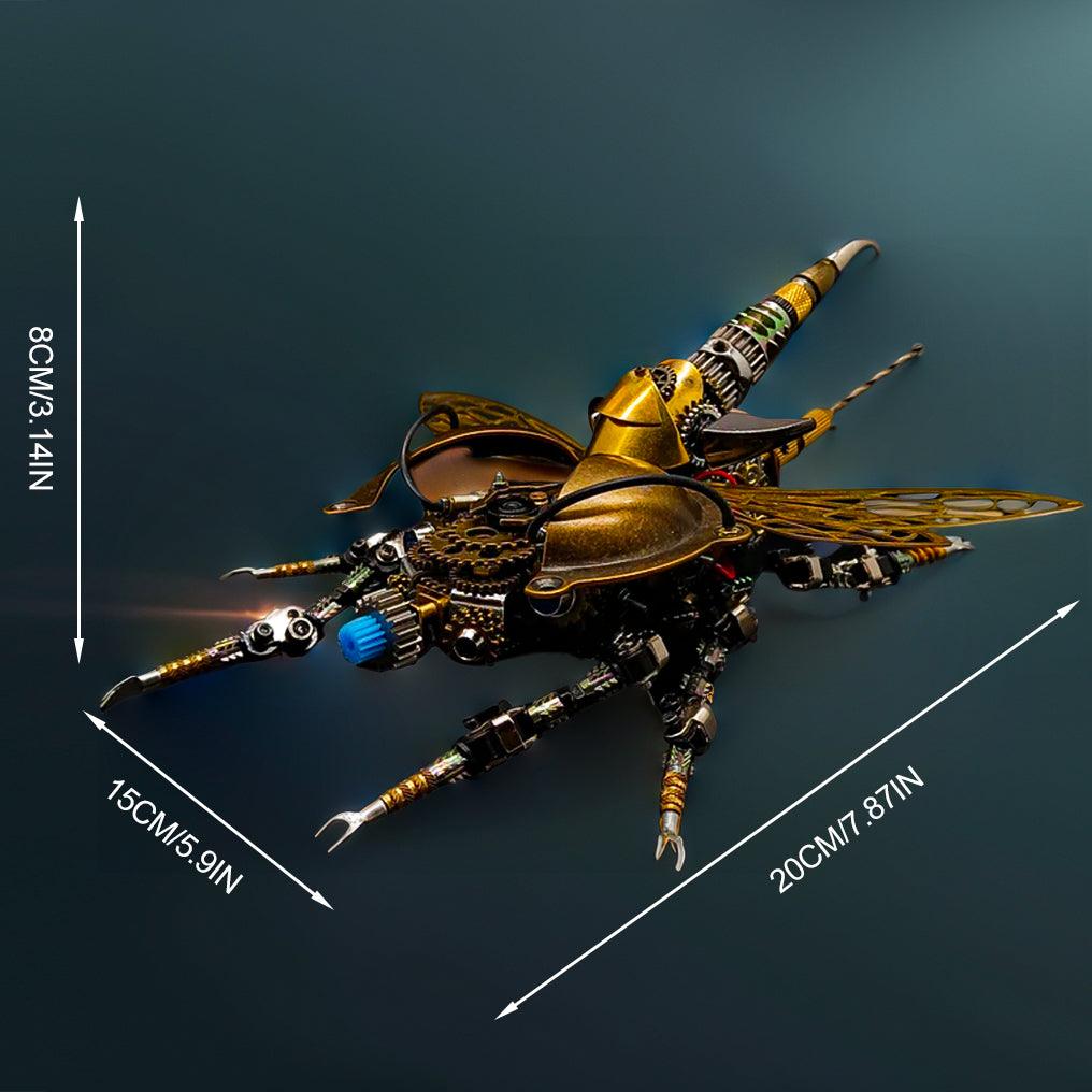 Puzzloria™ | DIY 3D Metal Mechanical Rotatable Beetle Assembly Puzzle Model Kit - Puzzloria