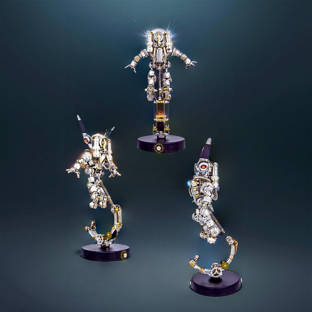 Puzzloria™ | COSMIC GUARDIAN 3D Metal Astronaut Rabbit Model Kit - Puzzloria