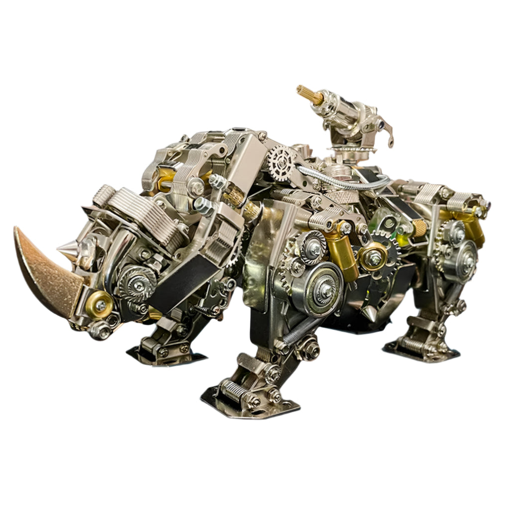 Puzzloria™ | Steampunk Siege Mechanical Rhino - DIY Assembly Kit - Puzzloria