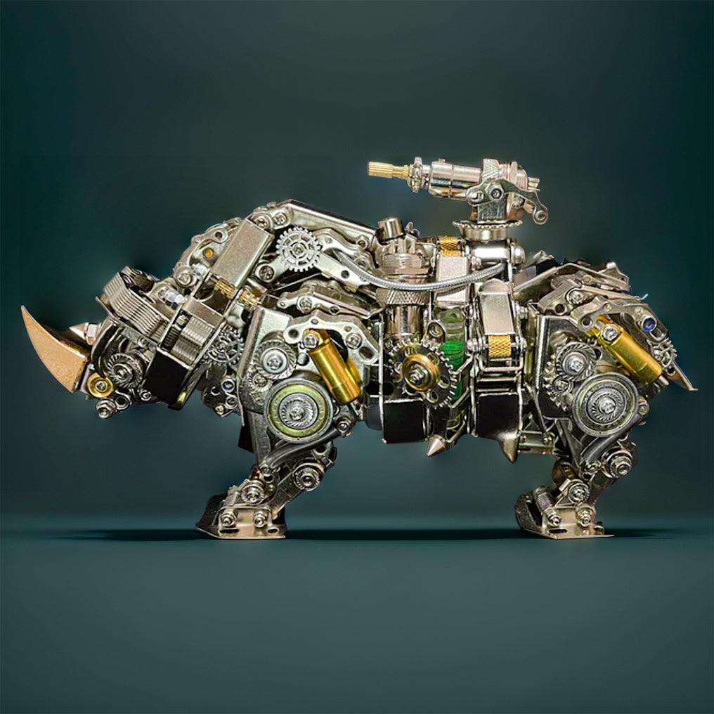 Puzzloria™ | Steampunk Siege Mechanical Rhino - DIY Assembly Kit - Puzzloria