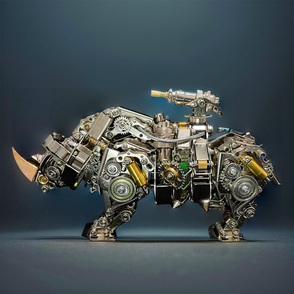 Puzzloria™ | Steampunk Siege Mechanical Rhino - DIY Assembly Kit - Puzzloria