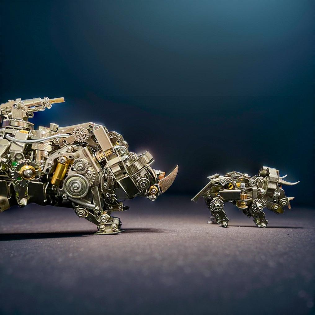 Puzzloria™ | Steampunk Siege Mechanical Rhino - DIY Assembly Kit - Puzzloria