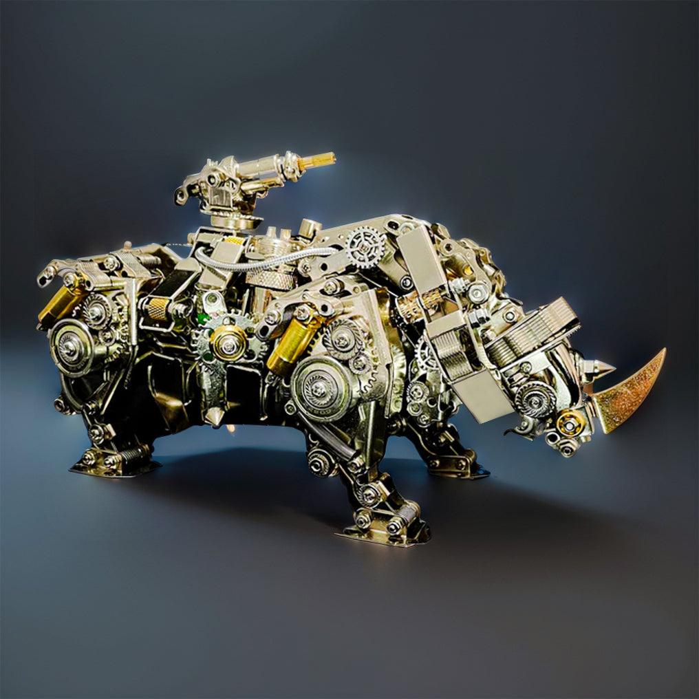 Puzzloria™ | Steampunk Siege Mechanical Rhino - DIY Assembly Kit - Puzzloria