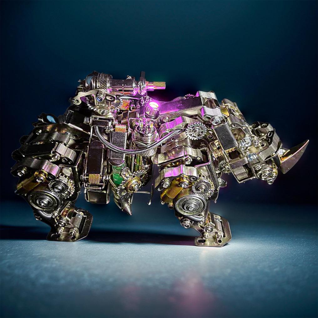 Puzzloria™ | Steampunk Siege Mechanical Rhino - DIY Assembly Kit - Puzzloria