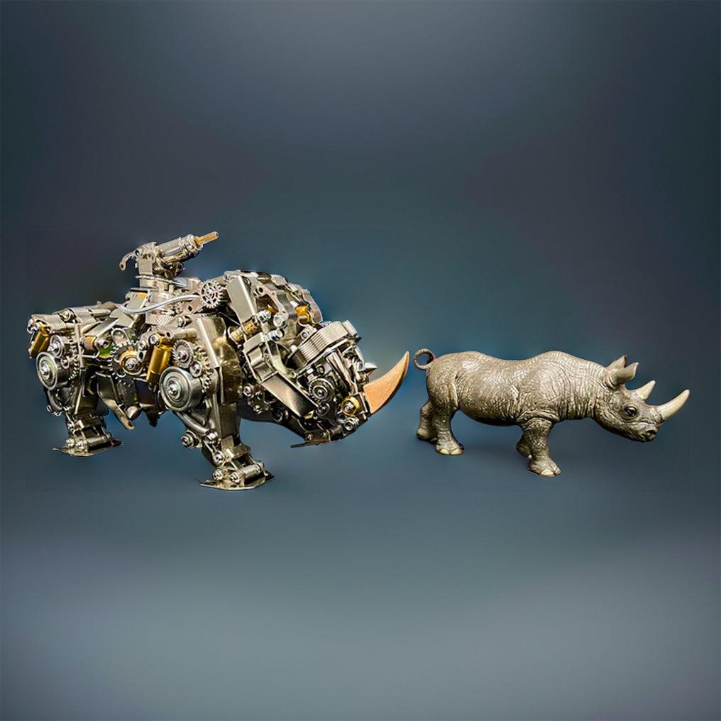 Puzzloria™ | Steampunk Siege Mechanical Rhino - DIY Assembly Kit - Puzzloria