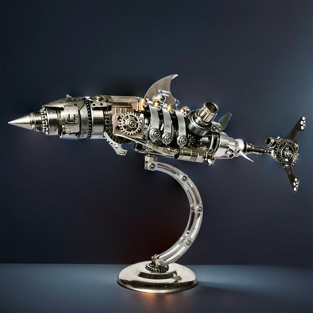 Puzzloria™ | DIY 3D Metal Mechanical Shark Puzzle Model Assembly Kit-209PCS - Puzzloria