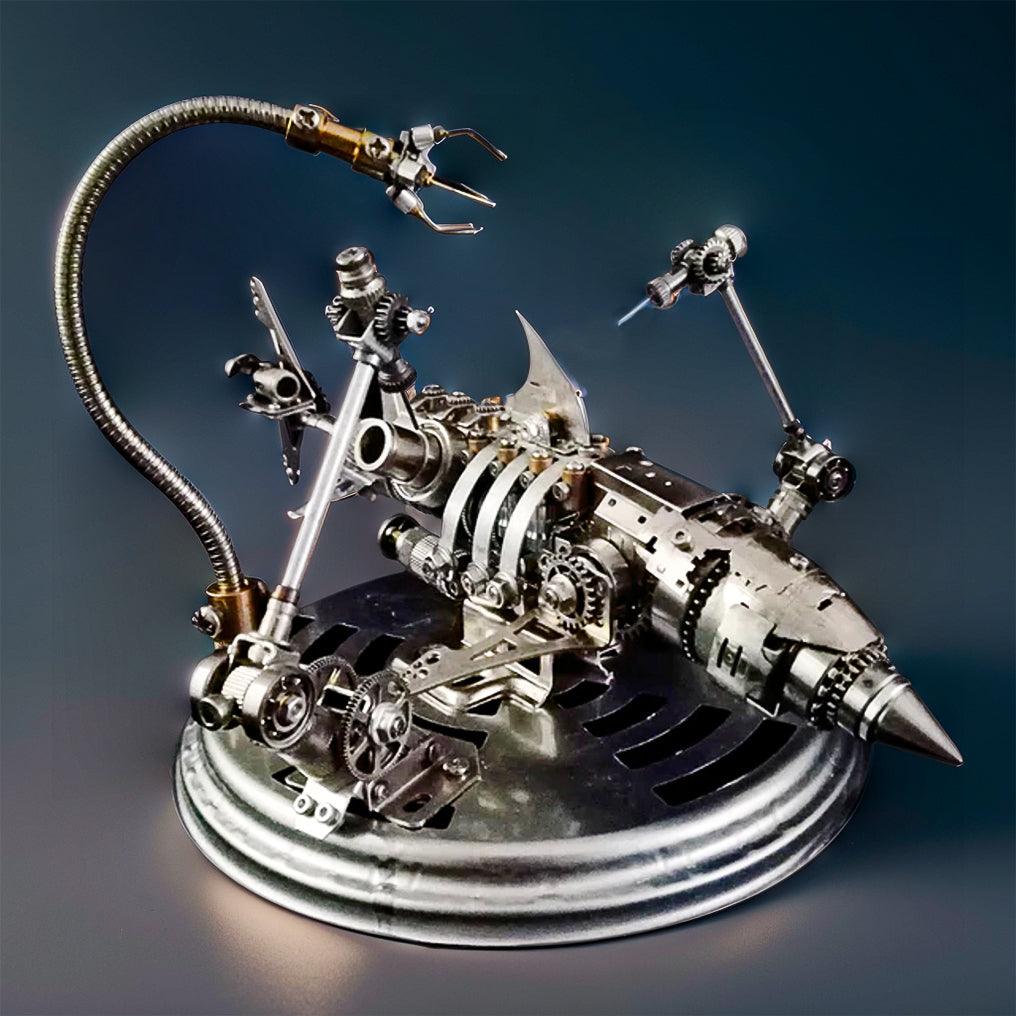 Puzzloria™ | DIY 3D Metal Mechanical Shark Puzzle Model Assembly Kit-209PCS - Puzzloria