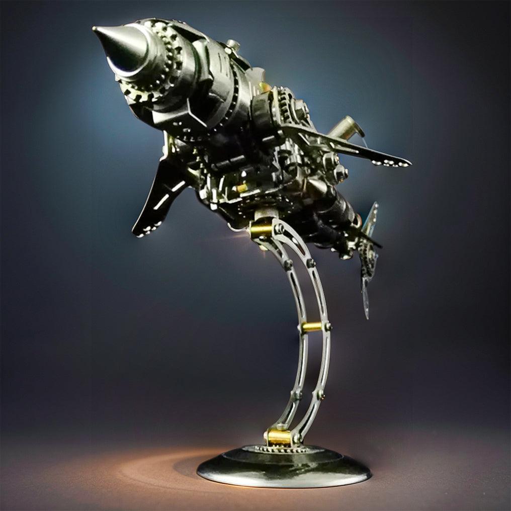 Puzzloria™ | DIY 3D Metal Mechanical Shark Puzzle Model Assembly Kit-209PCS - Puzzloria