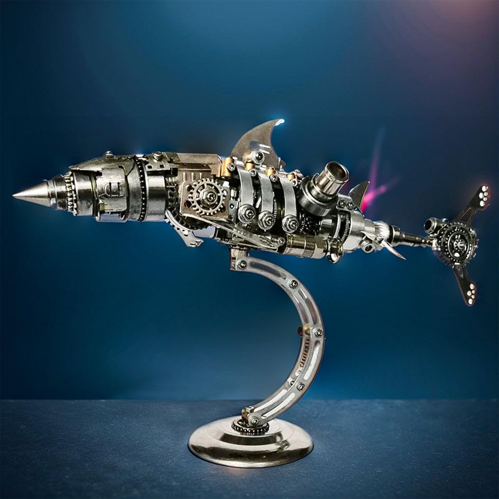 Puzzloria™ | DIY 3D Metal Mechanical Shark Puzzle Model Assembly Kit-209PCS - Puzzloria