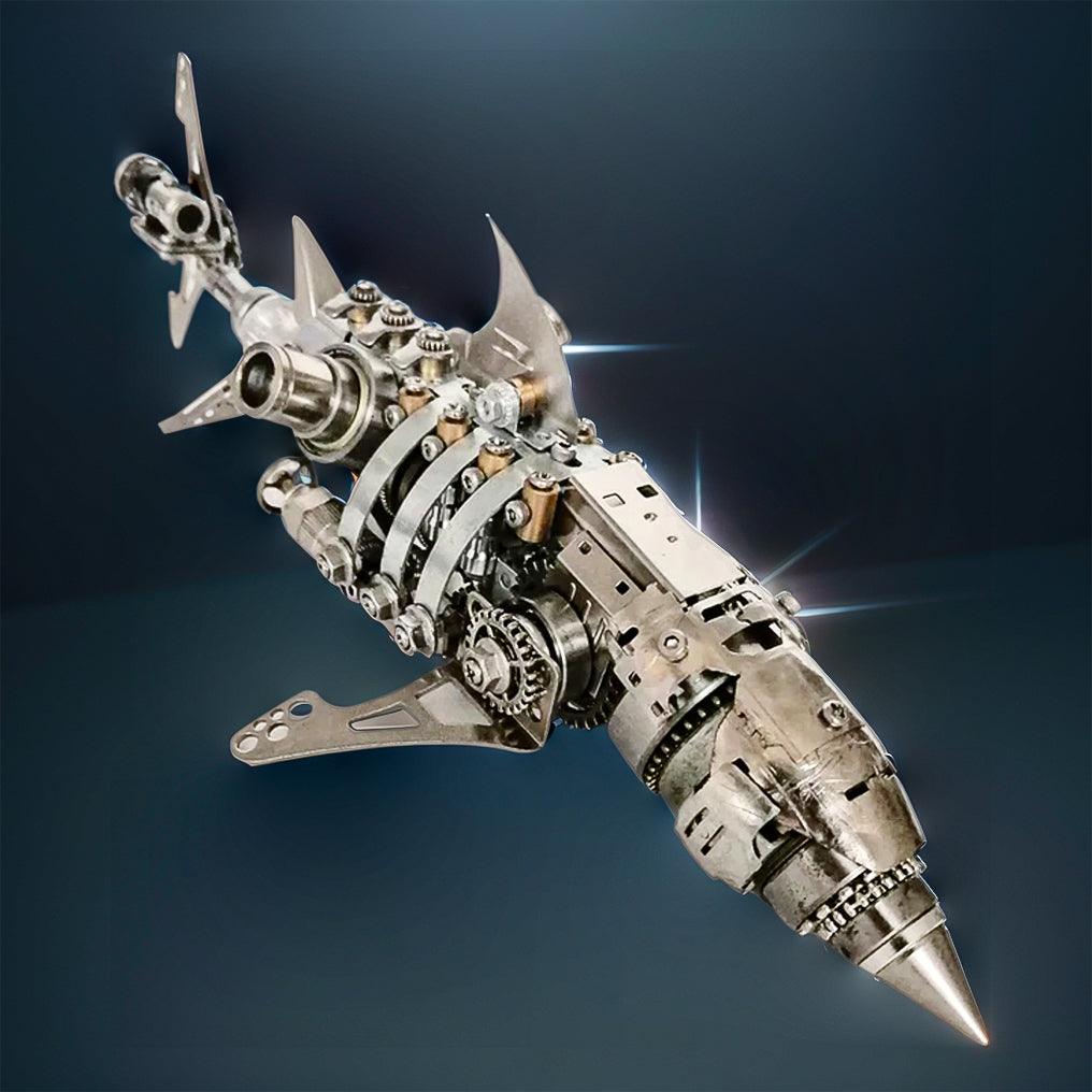 Puzzloria™ | DIY 3D Metal Mechanical Shark Puzzle Model Assembly Kit-209PCS - Puzzloria