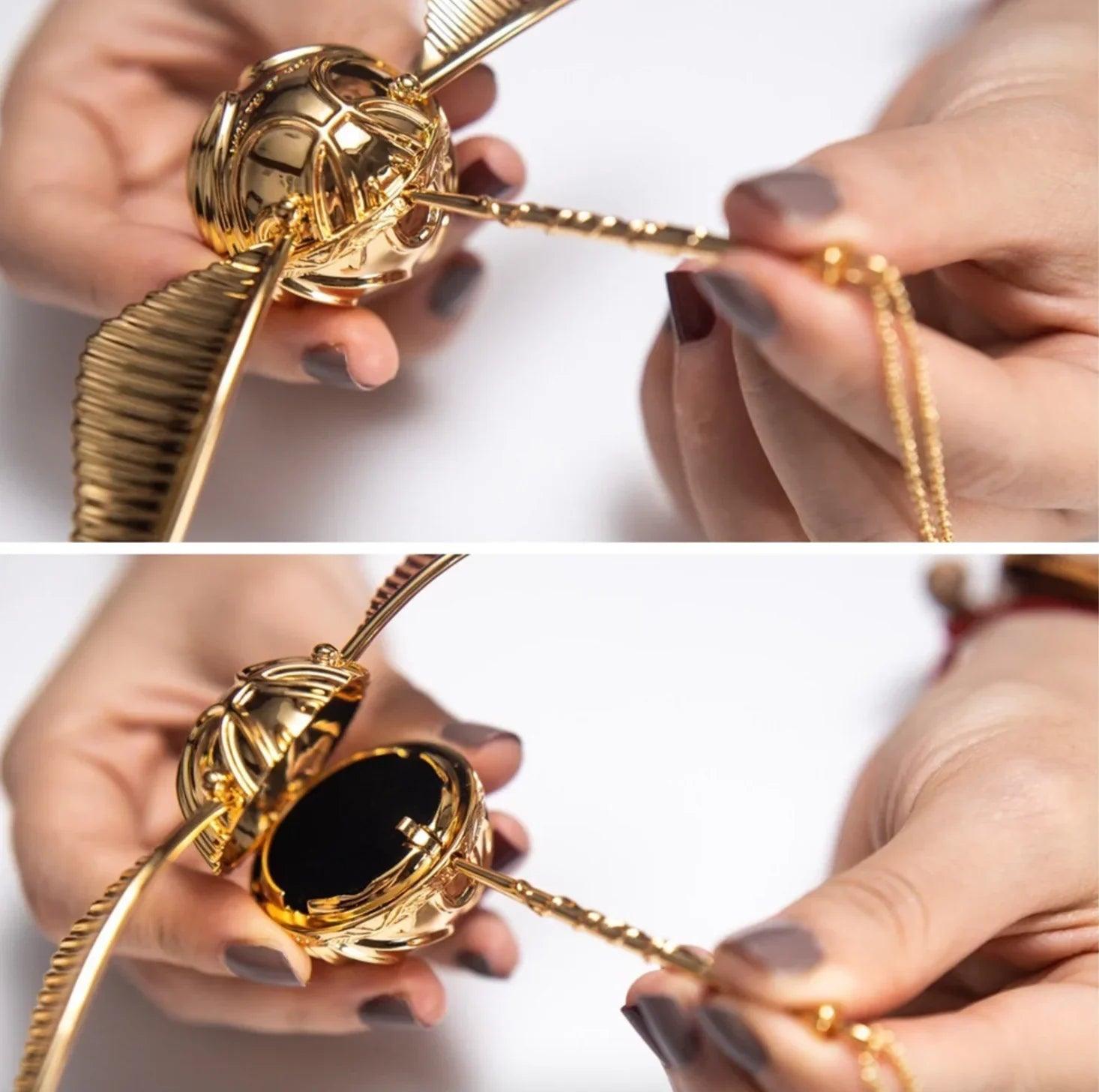 Puzzloria | Golden Snitch Ring Box Harry Potter