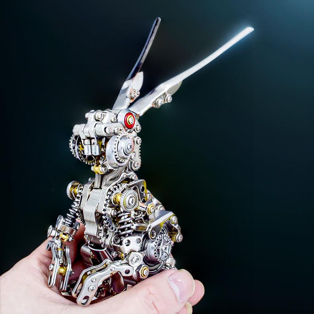 Puzzloria™ | GEARSPRING REBEL 3D Metal Punk Mechanical Rabbit Model Kit - Puzzloria