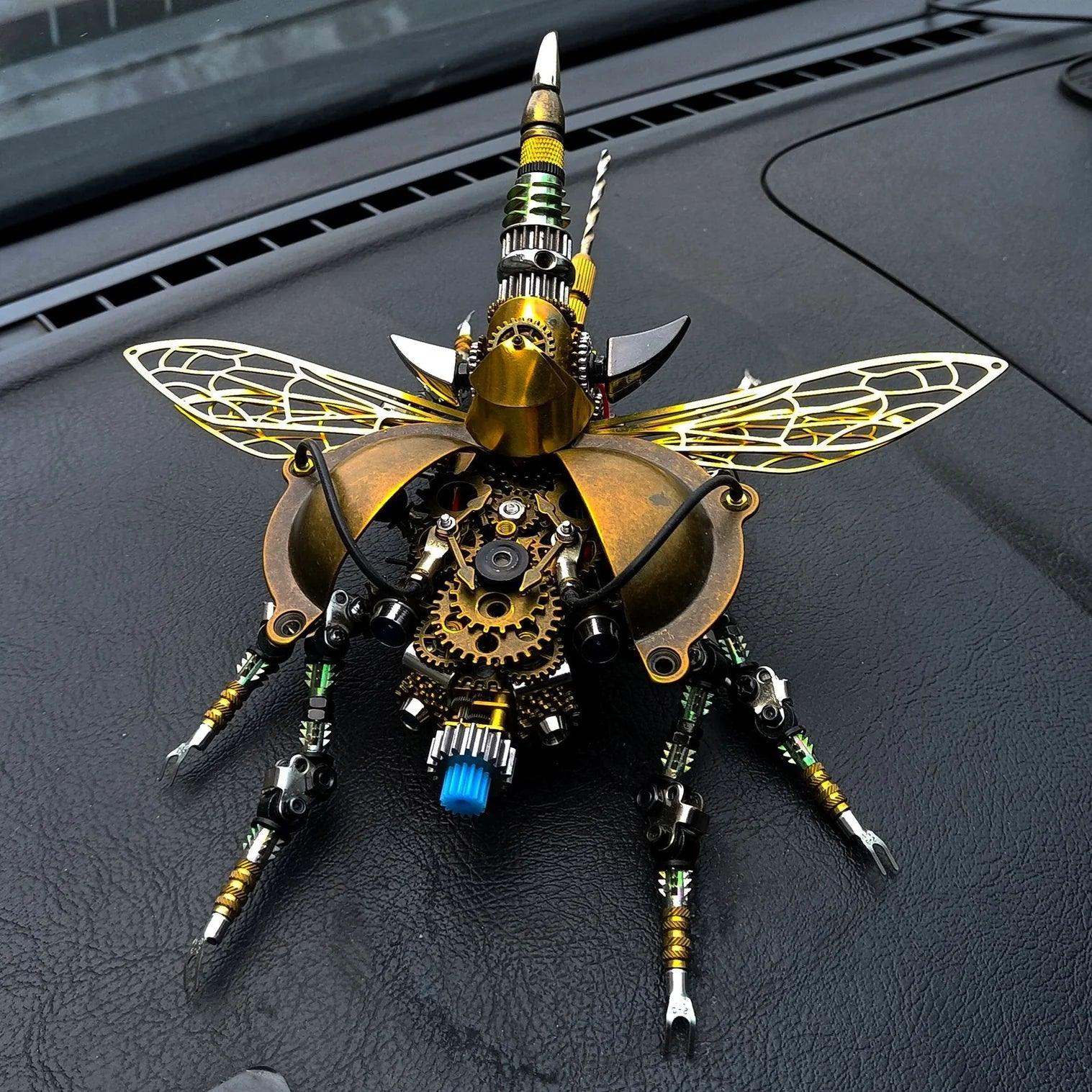 Puzzloria™ | DIY 3D Metal Mechanical Rotatable Beetle Assembly Puzzle Model Kit - Puzzloria