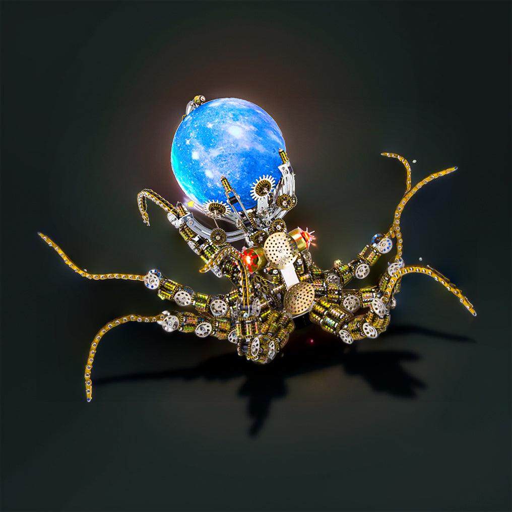 Puzzloria™ | Galactic Kraken 3D Metal Steampunk Puzzle - Puzzloria