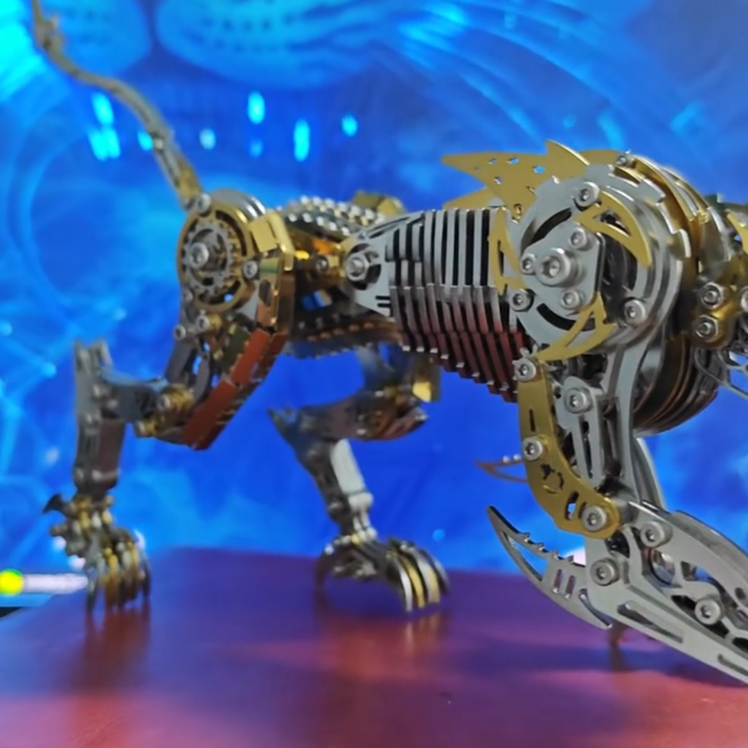 300+ piece metal model kit with dual-tone gold and silver finish intermediate diy build for hobbyists