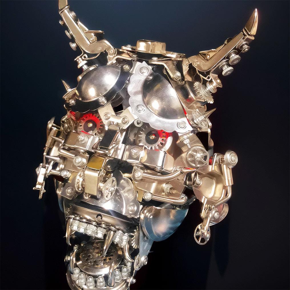 Puzzloria™ | DIY 3D Mechanical Punk Hannya Japanese Ghast Mask Metal Puzzles Assembly Model - Puzzloria