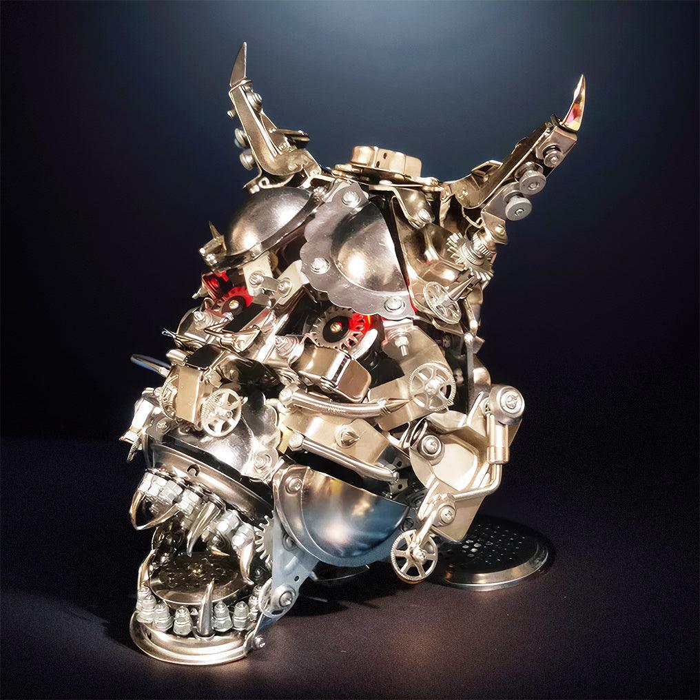 Puzzloria™ | DIY 3D Mechanical Punk Hannya Japanese Ghast Mask Metal Puzzles Assembly Model - Puzzloria