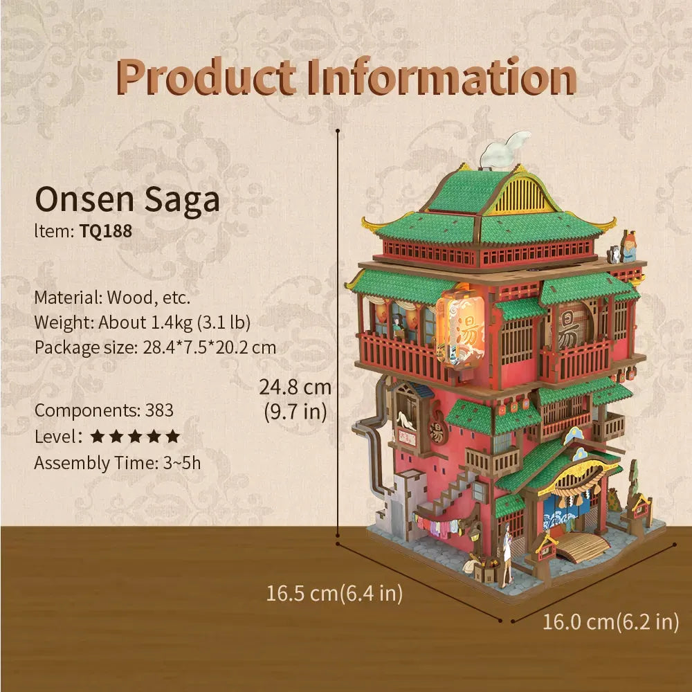 Puzzloria 3D Puzzle Onsen Saga kit