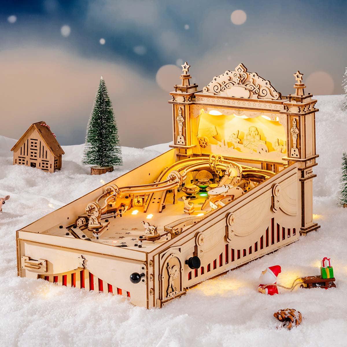 Puzzloria™ | 3D Pinball Machine 3D Wooden Puzzle - Puzzloria