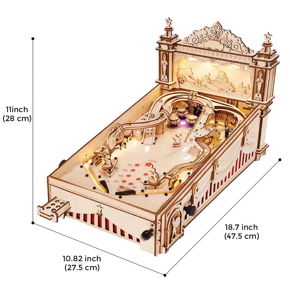 Puzzloria™ | 3D Pinball Machine 3D Wooden Puzzle - Puzzloria