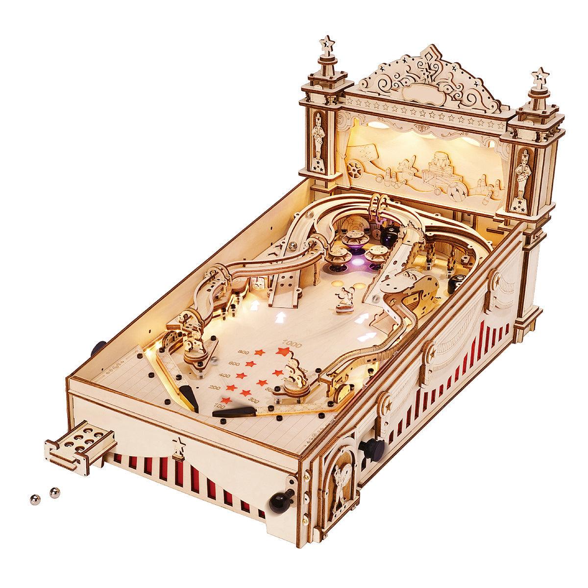 Puzzloria™ | 3D Pinball Machine 3D Wooden Puzzle - Puzzloria