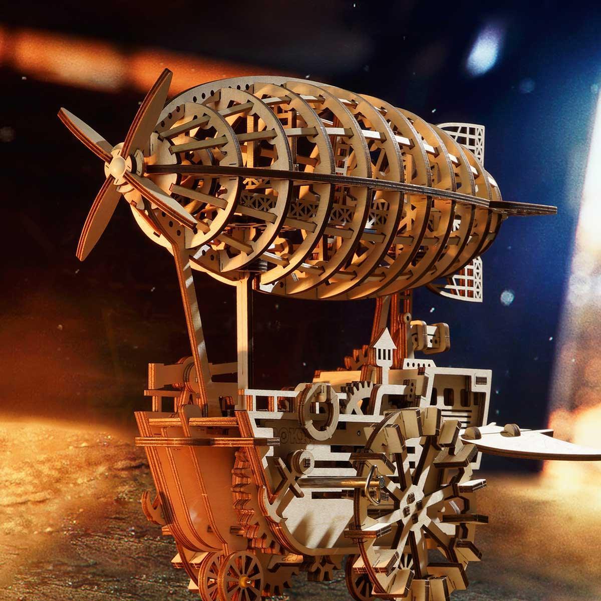 Puzzloria™ | Celestial Navigator - Mechanical Steampunk Airship Model - Puzzloria