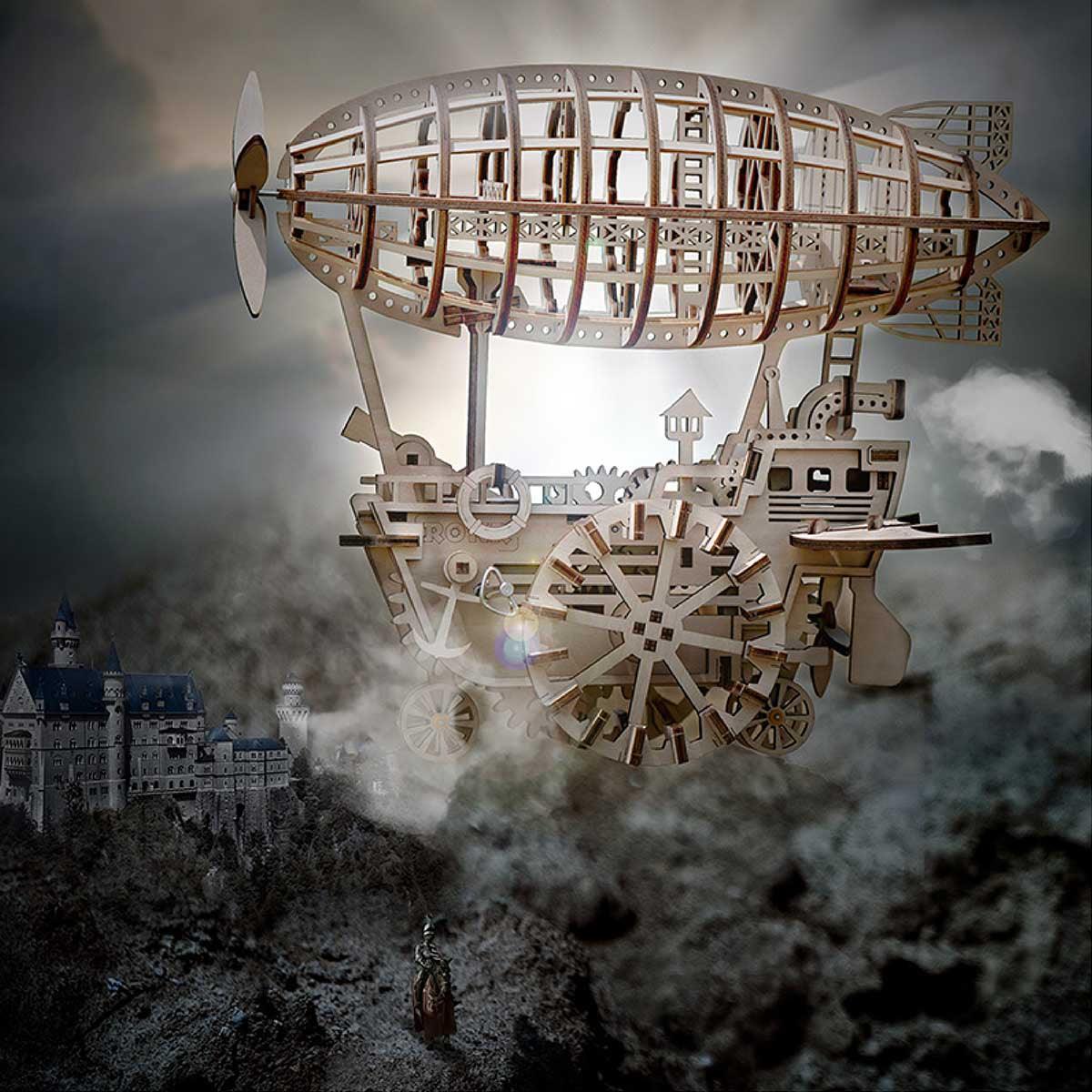 Puzzloria™ | Celestial Navigator - Mechanical Steampunk Airship Model - Puzzloria