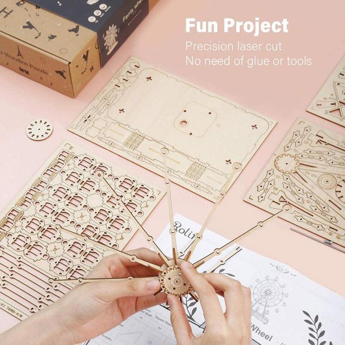 Puzzloria™ | Ferris Wheel Wooden Music Box - Puzzloria