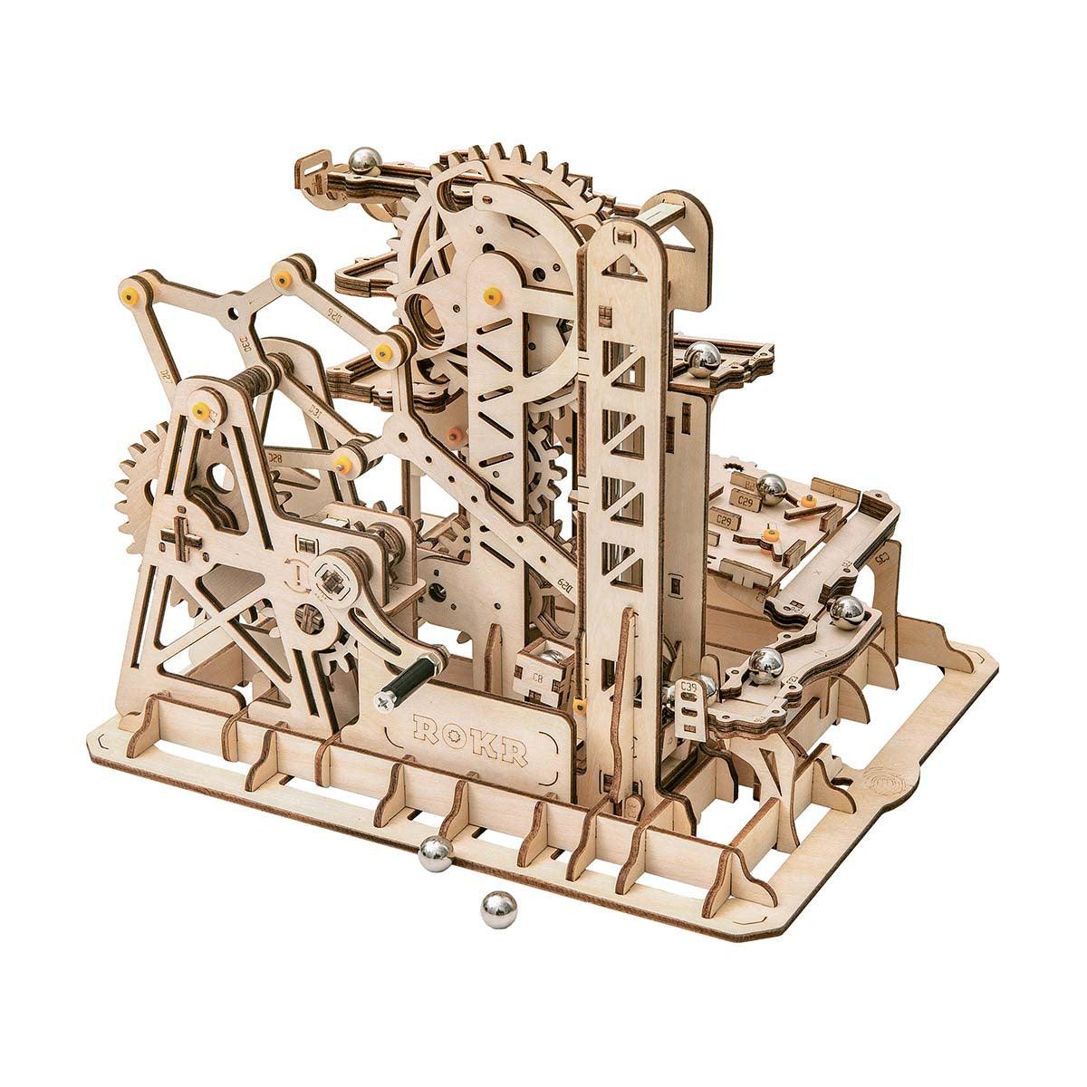 Puzzloria™ | Fortress Marble Cascader - 3D Wooden Puzzle - Puzzloria
