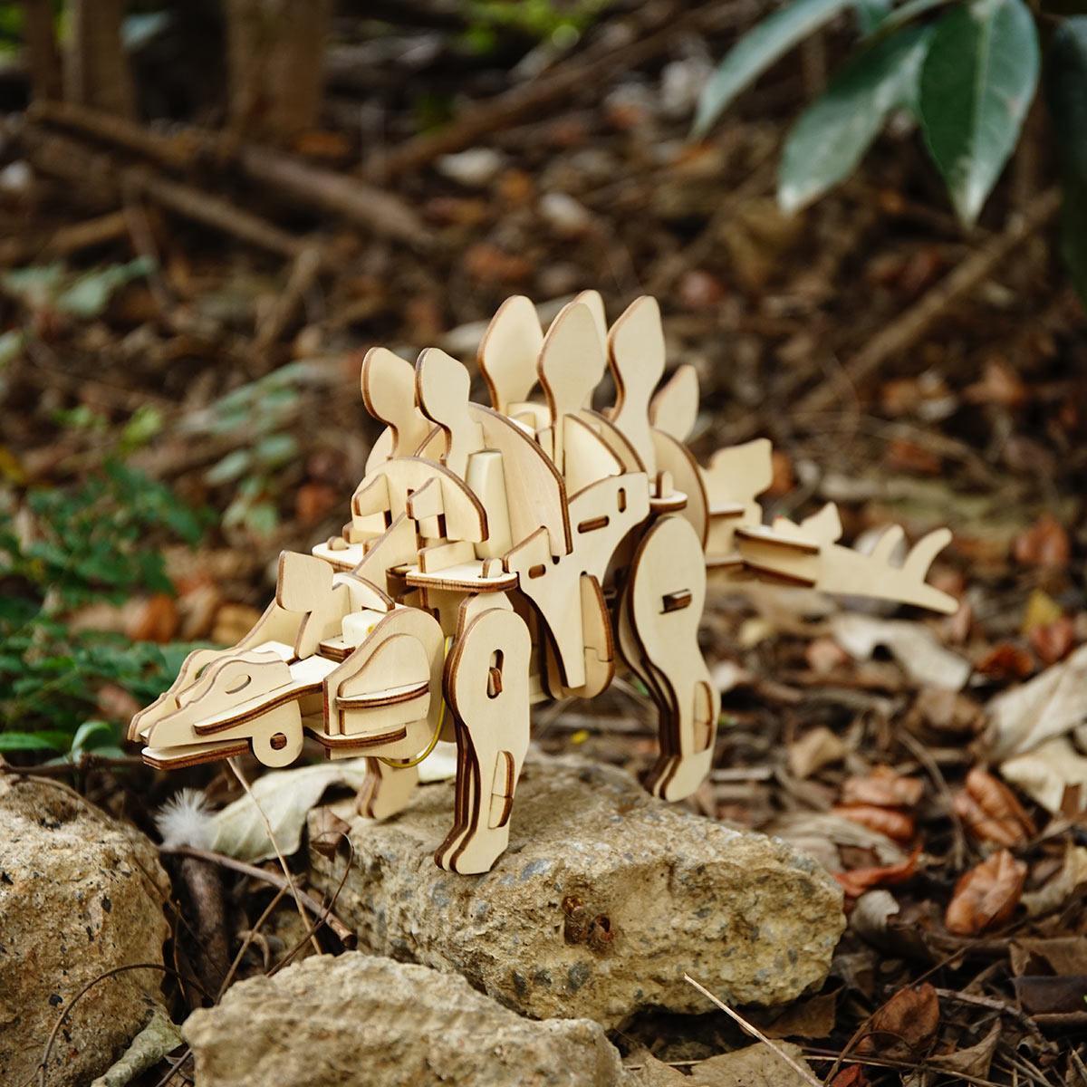 Puzzloria™ | Jurassic Explorer - Remote Control Walking Stegosaurus - Puzzloria