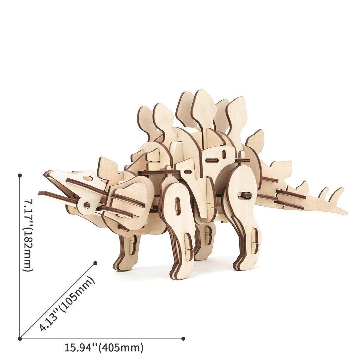 Puzzloria™ | Jurassic Explorer - Remote Control Walking Stegosaurus - Puzzloria