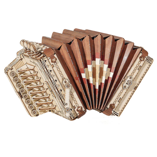 Puzzloria™ | Melodic Accordion - Musical Wooden Model Kit - Puzzloria