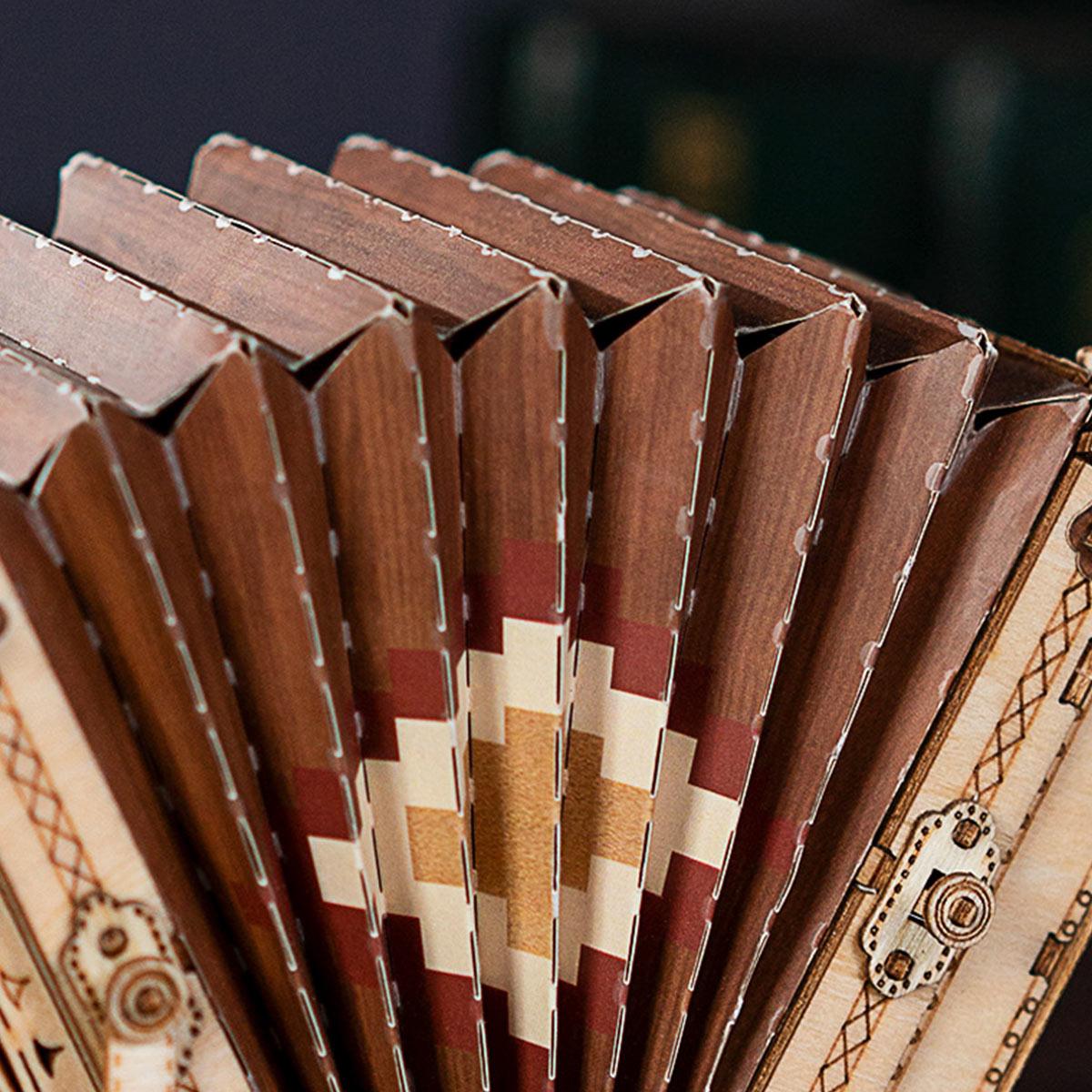 Puzzloria™ | Melodic Accordion - Musical Wooden Model Kit - Puzzloria