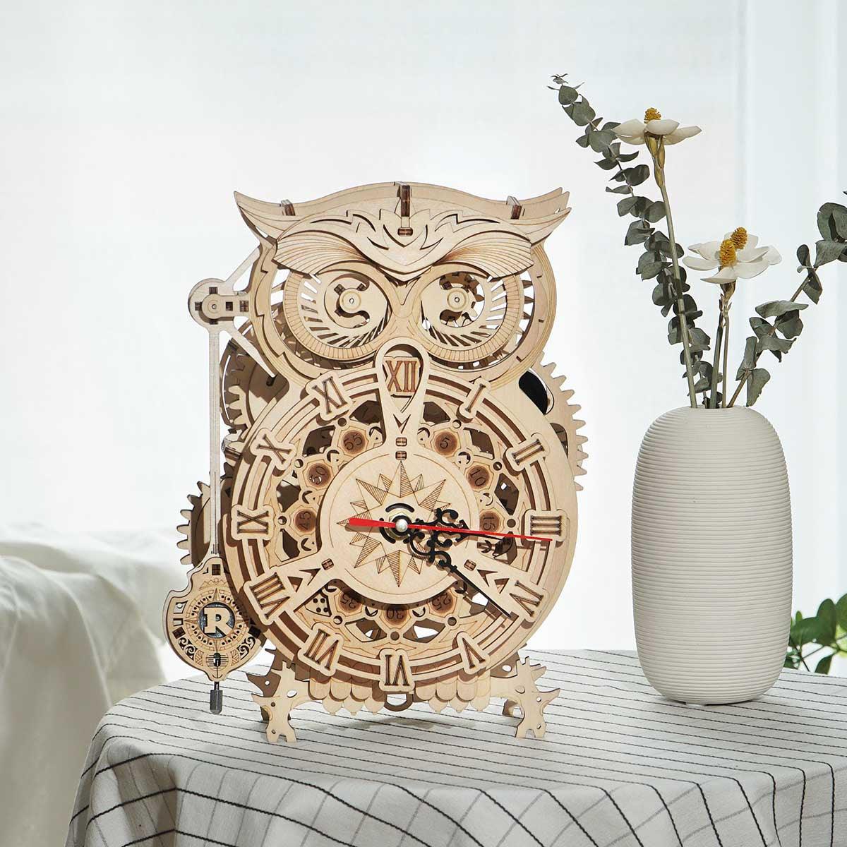 Puzzloria™ | Nightwatch Owl Mechanical Timer Clock - Puzzloria