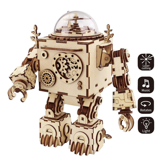 Puzzloria™ | Orpheus Illuminator - Steampunk Music Box with Light - Puzzloria