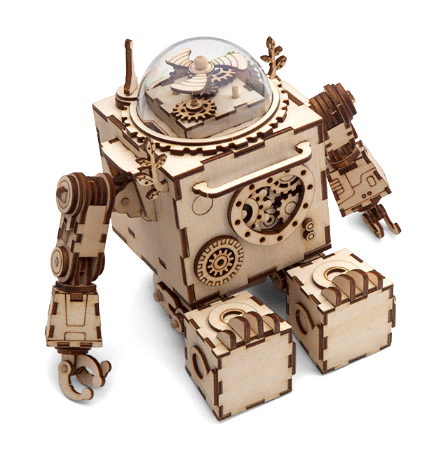 Puzzloria™ | Orpheus Illuminator - Steampunk Music Box with Light - Puzzloria