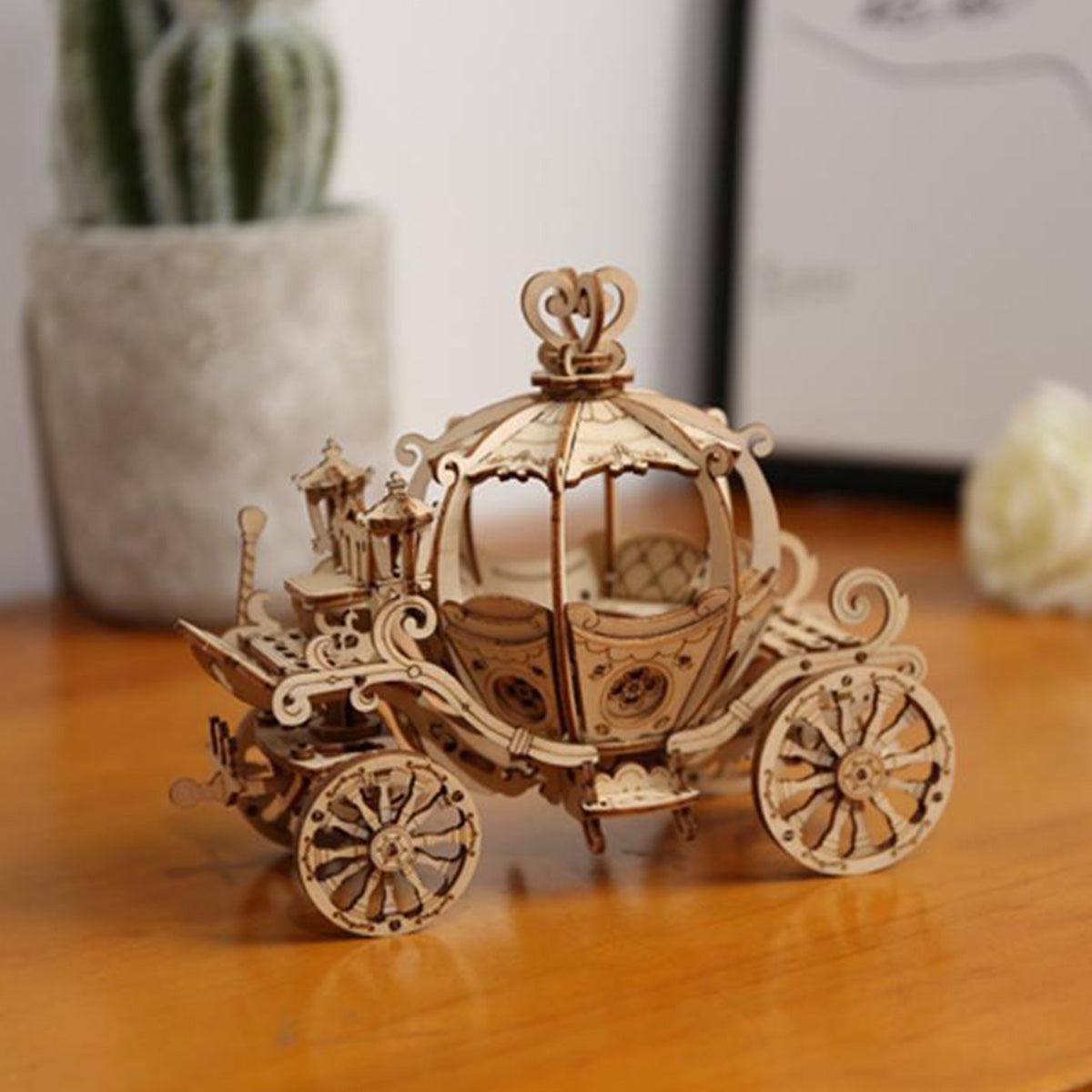 Puzzloria™ | Pumpkin Carriage 3D Wooden Puzzle - Puzzloria