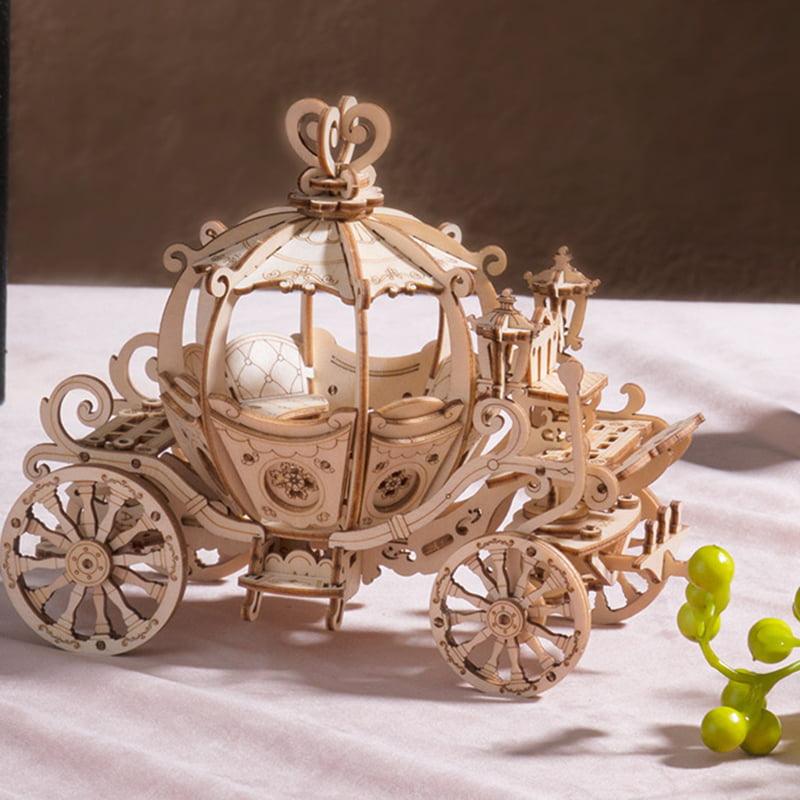 Puzzloria™ | Pumpkin Carriage 3D Wooden Puzzle - Puzzloria