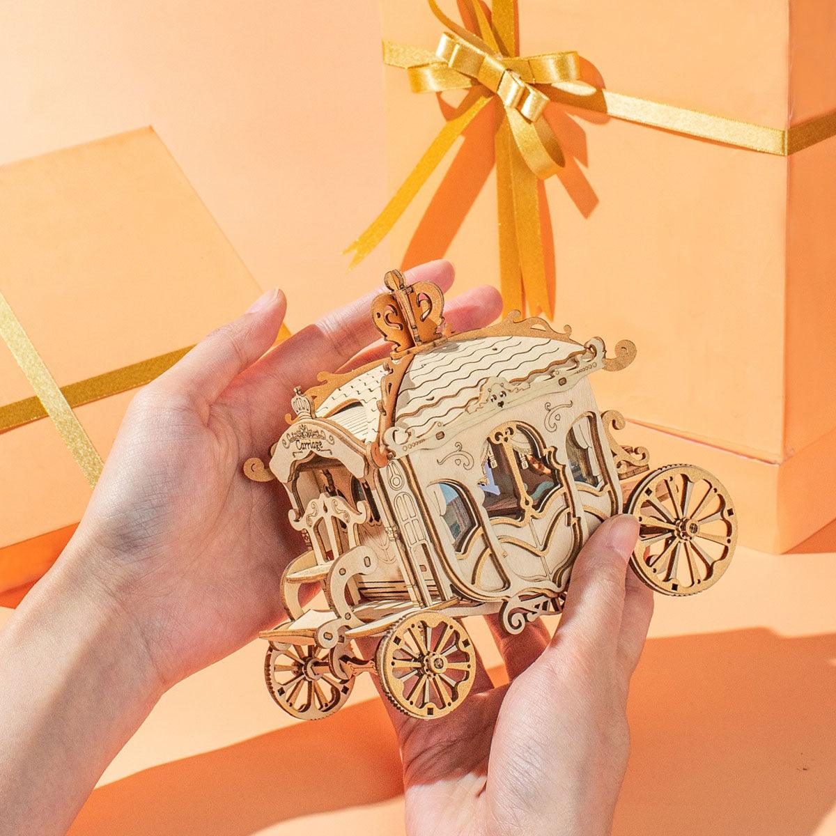 Puzzloria™ | Royal Carriage - Vintage 3D Wooden Model Kit - Puzzloria