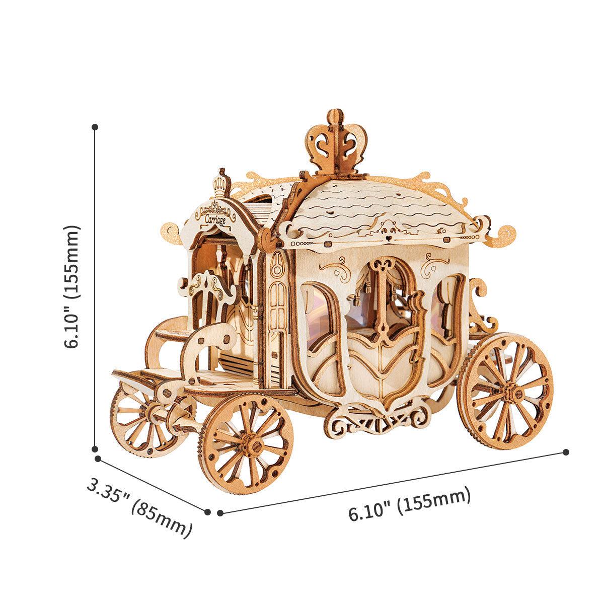 Puzzloria™ | Royal Carriage - Vintage 3D Wooden Model Kit - Puzzloria
