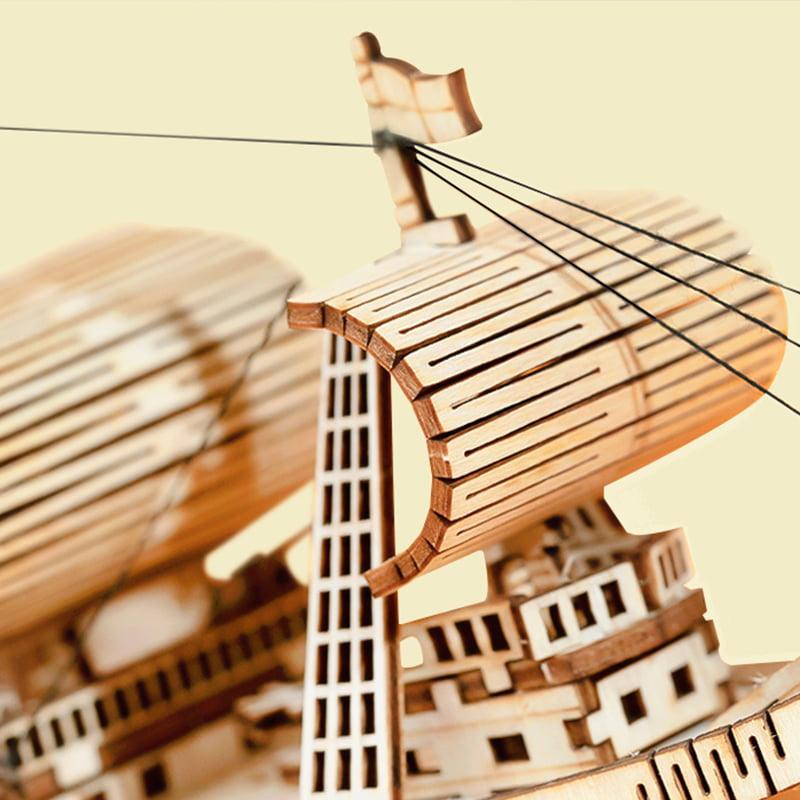Puzzloria™ | Sailling Ship 3D Wooden Puzzle Decor - Puzzloria