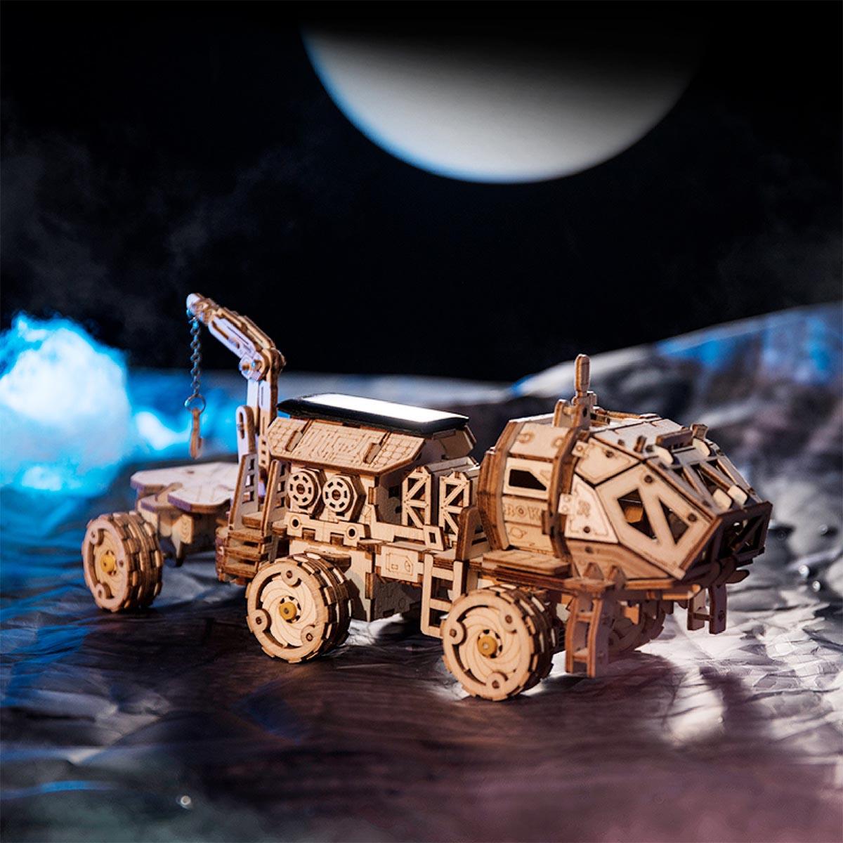 Puzzloria™ | Solar Explorer Rover - Educational STEM Wooden Model Kit - Puzzloria