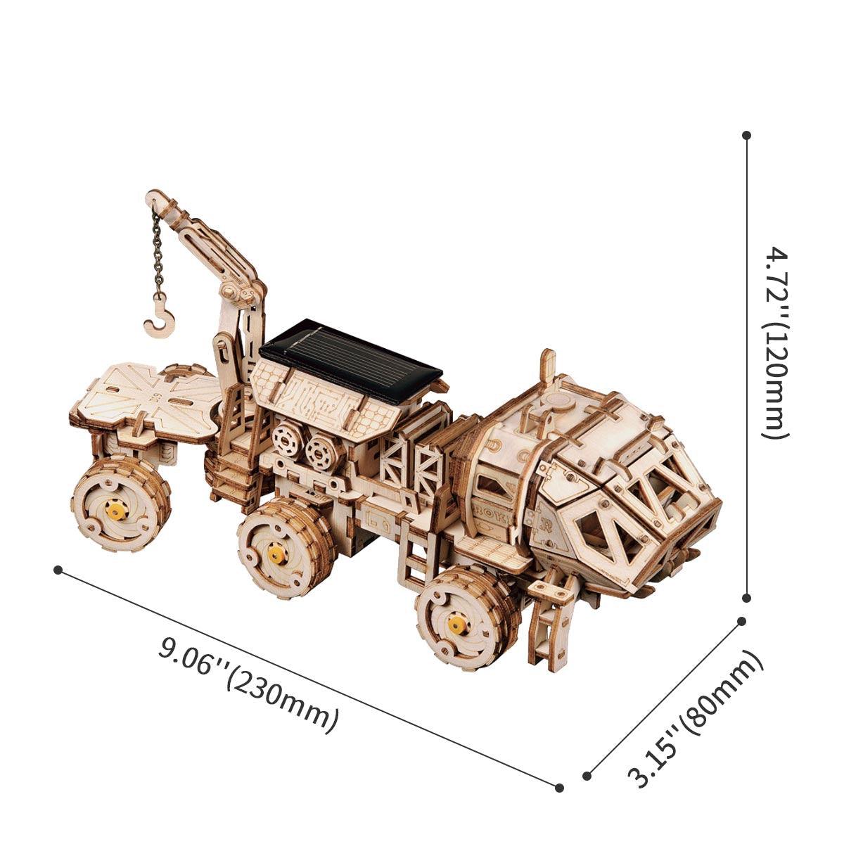 Puzzloria™ | Solar Explorer Rover - Educational STEM Wooden Model Kit - Puzzloria