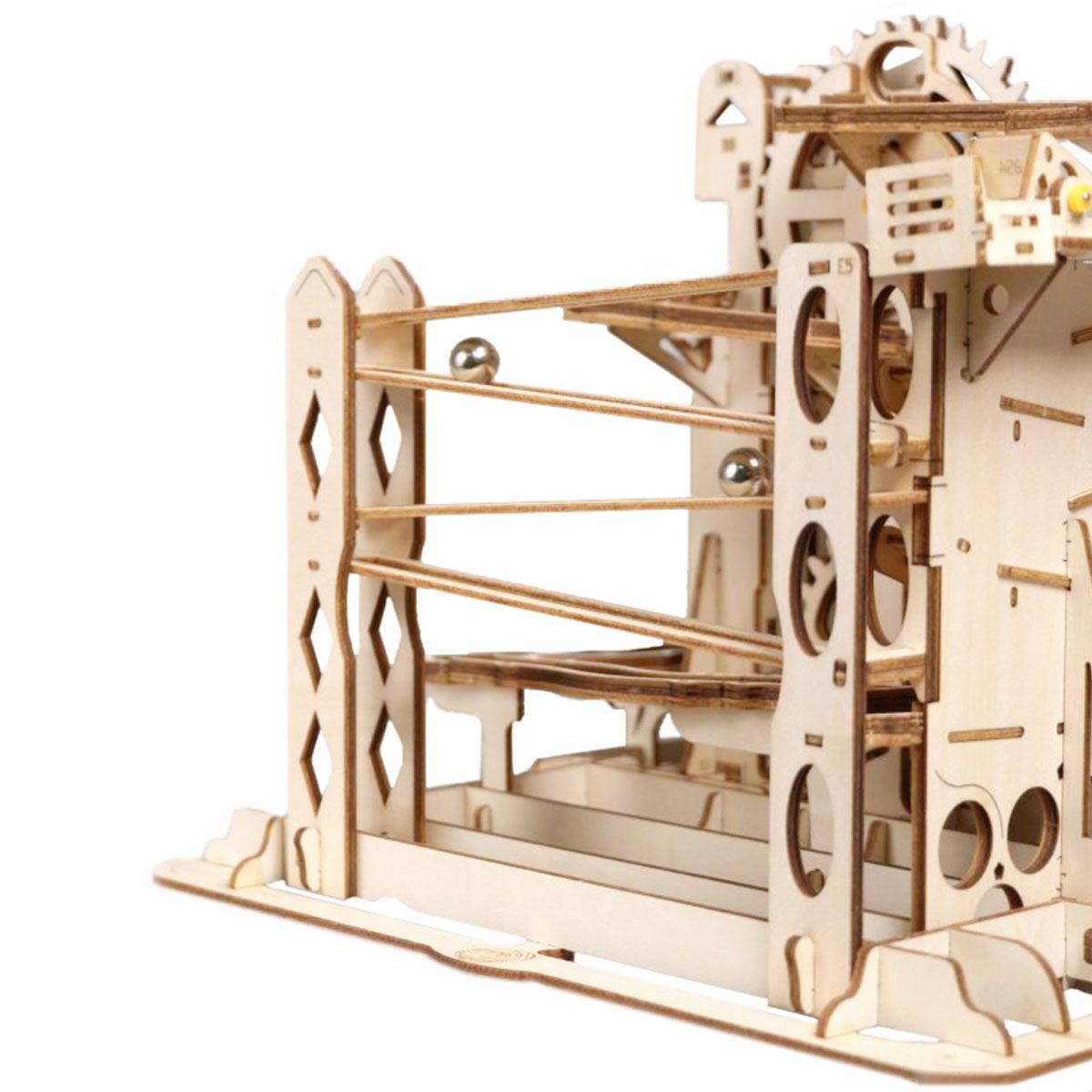 Puzzloria™ | Swingback Explorer - 3D Wooden Puzzle Marbel Run - Puzzloria