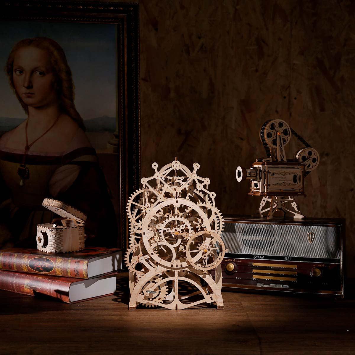 Puzzloria™ | Temporal Craftsman Functional Wooden Pendulum Clock Kit - Puzzloria